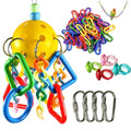 Parrot Toys, Hanging chew Toys Suitable for African Gray Parrots, Cockatiels, Amazon, Lovebirds, Peacock Parrots, and Peacock