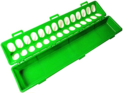 20" Green RITE RARM Products Poly FLIP TOP Chicken Feeder 28 Hole for Poultry Chick