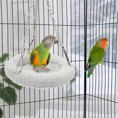 Wontee Bird Nest Bed Parrot Hanging Hammock Swing for Budgies Parakeets Lovebirds Caique Senegal Cockatiels Conures (S) - size: S