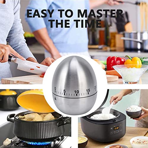Egg Shaped Clear Scale Mechanical Kitchen Timer Reminder for Baking