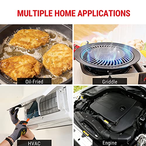 TempPro TempScan Mini-Sized Infrared Thermometer Gun for HVAC Engine BBQ | Temperature Gun with Max/Min/Avg Display, Infrared Thermometer for Cooking Pizza Oven Accessories, -58~1022°F Temp Gun - style: IR Thermometer with Laser