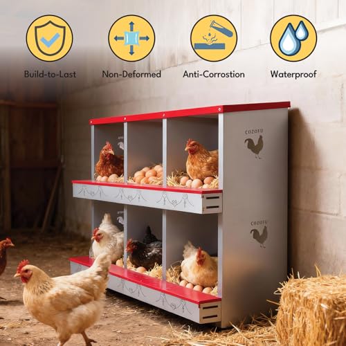 Chicken Nesting Boxes Rollout Egg Laying Collection 2Compartment Red - color: Red, size: 2 HOLE