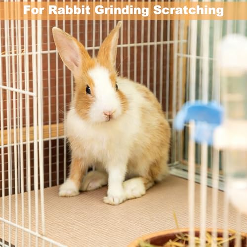 Rabbit Scratcher Mat - DIY Trimmable Self-Adhesive Bunny Scratch Pad Roll, 12 Inch x 3.28 ft Small Animal Scratching Rug for Cage, Biting, Sleeping & Nesting,Safe Scratch Mat for Rabbits & Small Pets
