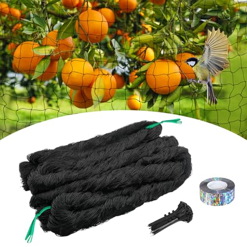 Bird Netting for Chicken Coop 25 X 50 Ft 1" Square Mesh Heavy Duty Chicken Run Netting Roof Cover Against Hawks, Eagles, Owls, UV Resistant, for Garden, Fruit Tree, Plant, Vegetable Protection - size: 1 inch mesh - 25 x 50 ft