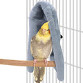 Cozy Bird Blanket Parrot Cage Snuggle Hut Warm Bird Nest House Bed Hanging Hammock for Parakeet Cockatiel Conure African Grey (Large, Grey) - size: Large
