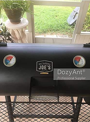 3 1/8 Inch Grill Thermometer 2 Pack Replacement for BBQ Grill and Smoker | Large Face BBQ Thermometer and Smoker Temperature Gauge Replacement for Oklahoma Joe's Charcoal Grill and Wood Smoker Pit - color: 2 Pack