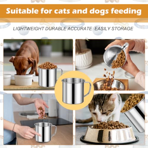 2 Pcs Dog Food Scoop 2 Cup,304 Stainless Steel Dog Food Measuring Cup,2 Cup Scoop for Dogs, Cats, Birds & Rabbits - size: 2 CUP