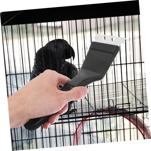 Toddmomy Bird Waste Scraper Parrot Poop Cleaner Pet Cage Brush Birdcage Cleaning Tool Multipurpose Animal Cage Cleaner