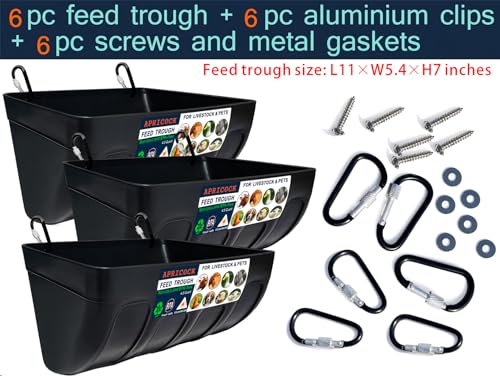 Chicken Feeder Waterer, Goat Feeder - 3 Pack, 5.5 Quart, for Goats Chickens Duck Sheeple Dogs Piglets Deers Gooses, Turkeys, Goat Supplies