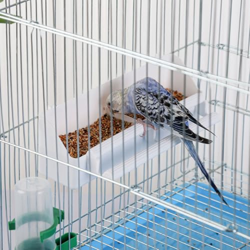 IBWell 4 Pack Bird Feeder for Cage Bird Food Bowl Parakeet Feeder Bird Water Parrot Feeder