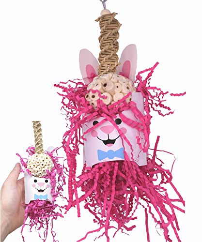 2421 Easter Bunny Natural Foraging Chew Shred Foot Talon Bird Toys