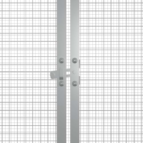 Large Chicken Coop Grey Galvanized Steel 78.7 x 35.8 x 39.4 in Outdoor Poultry Habitat Supplies with Lockable Door & Ventilated Run for Backyard Garden - color: Grey