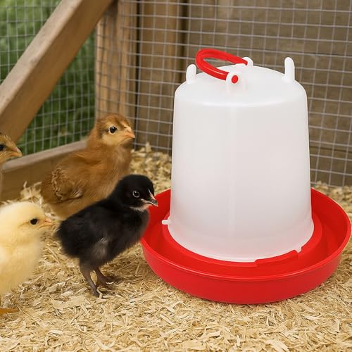 6 Pack 1.5L Gravity-Fed Chick Water for Brooder – Poultry Drinker | Water Dispenser for Baby Chicks, Ducks, Quail, Pigeons, and Backyard Coop Use