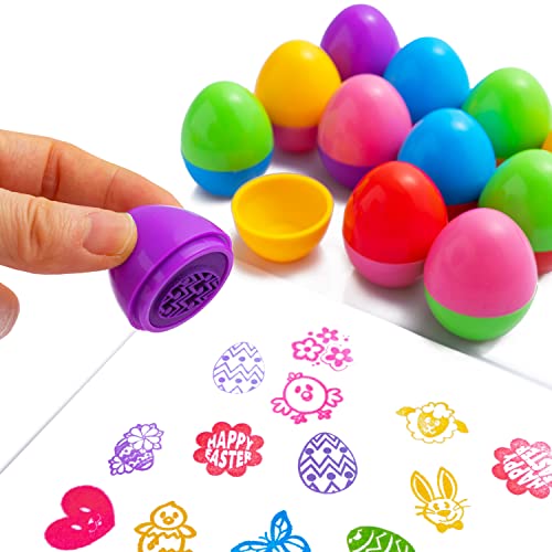 JOYIN 24 Pcs Easter Egg Stampers Toys for Easter Eggs Hunt Game, Basket Stuffers Fillers, Kids Gifts, Party Favor, Self Inking Stamp for Classroom Prize Supplies - style: sheep