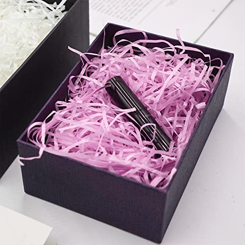PEVOGON Purple Easter Grass Filler Paper Shreds for Easter Basket Gift Packaging Filling Egg Stuffer Party Supplies Decoration, 200G - color: Purple