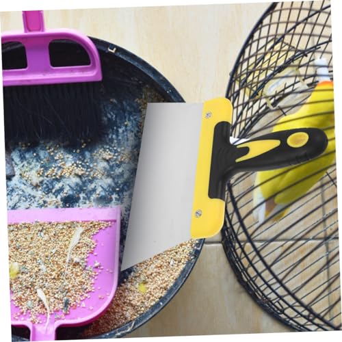 POPETPOP Bird Droppings Cleaning Scraper Stainless Steel Poop Scraper for Bird Cages Efficient Removal Tool for Indoor Outdoor Use for Bird Owners
