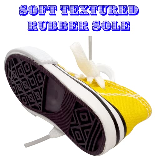 5604 Pk4 Sneaker Shredders by M&M - Mini Cotton Canvas Rubber Sole Aglet Lace Foot Toy, Easy to Stuff with Material, Perfect for Parrot Parrotlet Budgie Cockatiel African Grey