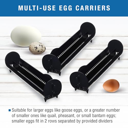 Brinsea Large Egg Carriers for Ovation 28 Incubator, Goose-Size Eggs, 3 Pack | Authentic Brinsea parts for Ovation 56 EX enables incubator to hold 9 goose eggs or 66 quail eggs in 2 rows with dividers - size: Ovation 28 (28 Eggs)