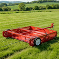 2-in-1 Horse Manure Scooper, Tow Behind Yard Sweeper for ATV UTV | 2-in-1 manure scooper and tow-behind trailer with dual hitch options for paddocks, fields, lawns, and longer grass.