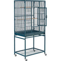 Topeakmart 54'' H Large Bird Cage Parrot Cage w/Stand Bird Cage for Conures Parakeets Cockatiels Canary Budgies Quaker Lovebird, Navy Blue - color: Navy Blue