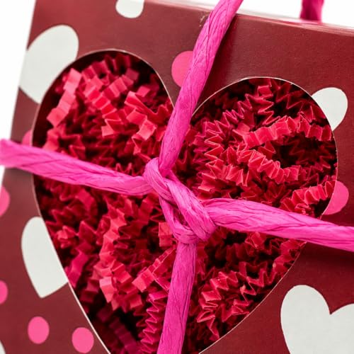 Bonka Bird Toys 2764 Valentine Heart Box Forager 8" x 5" Shreddable Paper and Rope Valentine Treat Toy for Small and Medium Birds Mental Enrichment and Cage Activity Conure Cockatiels and Similar