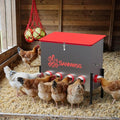 Sannwsg Chicken Feeders,126 lb Capacity 10 Port Automatic Chicken Feeder, Metal Chick Feeder with Locking Lid and Legs, Chicken Feeder for Chickens, Ducks, Geese - size: 10 Ports (4+4+2)