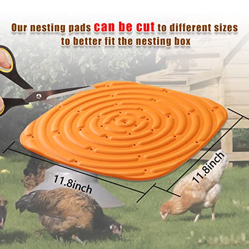 6PCS Washable Nesting Pads Chicken Nesting Boxes Chicken Bedding for Chicken Coop,Reusable & Improves Eggs Production (6 Pack) - color: red