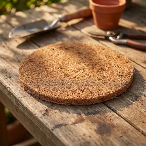 Cabilock 18pcs Natural Coconut Fiber Nesting Pads for Birds, Pigeon Parrot Breeding Mats, Reusable Coir Eggs Mats for Cage Lining for Bird Breeding Nests