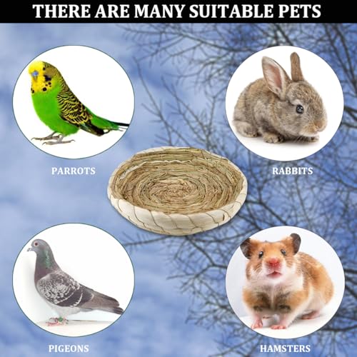5 Pcs Pigeon Nest, Bird Nest Bowls, Wooden Nest for Pigeons Breeding Hatching (Natural Nest) - style: Natural Nest