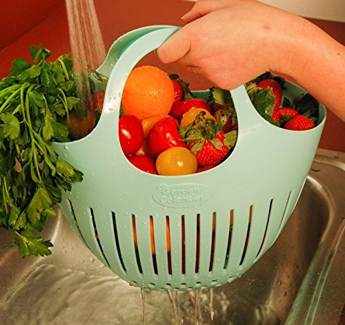Hutzler Mini Colander garden basket, Small, Eggshell Blue - color: Eggshell Blue, size: Small