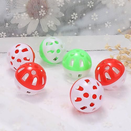Kopida 10pcs Hollow Rolling Bell Ball Pet Toy - Bird Ball Foot Talon Toy for Parakeet, Cockatiel, Parrot - Cage Fun Toys