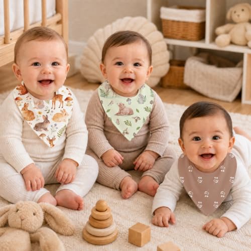 Baby Organic Cotton Teething Cloth Newborn Baby Burp Cloth Bandana Drool Cloth for Drooling Cotton Baby Gifts - color: Animal