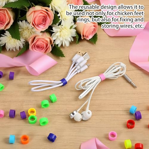 300Pcs 8mm Coturnix Quail Leg Bands Baby Chick Birds Chicken Identification Bands Rings, Poultry Foot Rings Leg Band Clip-on Ring for Poultry Identification