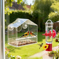 Window Bird Feeder with Hummingbird Waterer（2-Piece Set） - Extra-Large Window for Offer Easy Food & Water Access, Super-Strong Suction Cup, Easy Install & Clean, Sturdy Durable Outdoor Use - size: 2-piece set