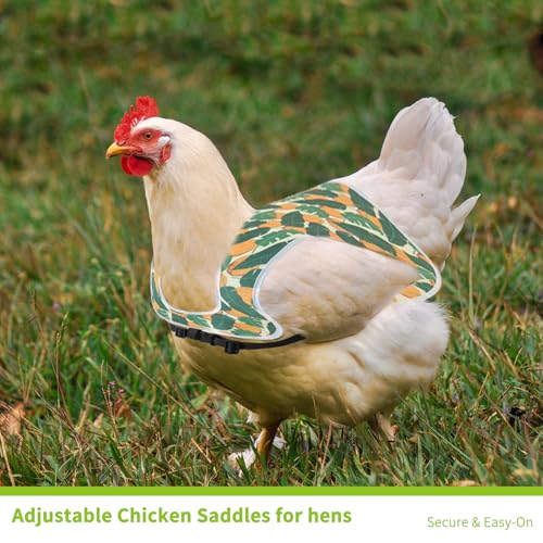 Chicken Saddles 3 Pack with Buckle Straps - Adjustable Hen Aprons for Hens, Secure & Easy-On Chicken Vest for Broody Molting Chickens, Feather Protection Armor(Cloud) - color: Cloud