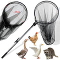 Catcher Net Small Animal Control Net Poultry Catching Trap Tool, Large | 43"-78" Handle, 24" Net Opening, For Chicken, Duck, Goose, Fish, Cat, Dog, Poultry Catching Trap Tool - color: Advanced Grey - 24inch Net Opening(Large)