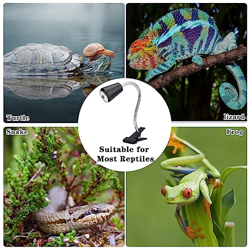 Reptile Heat Lamp Bulbs 110V, 2-Pack UVA/UVB Light for Turtles, 360° Rotatable Heating Lamp for Aquarium Terrarium, Aquatic Plants, Lizards and Snakes - color: Light Stand With Dimmer