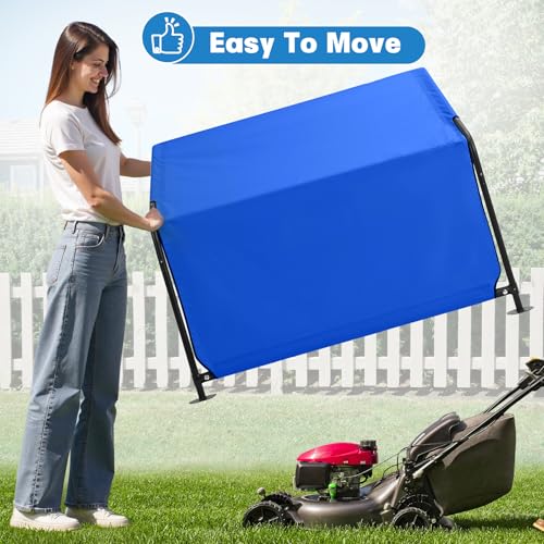 Outdoor Dog Tent, 4'x4'x3' Dog Shade House Shelter for Large Medium Pets | Outside Pet Canopy House for Livestock Pigs Cats with Waterproof Roof Ground Nails, Bright Blue - color: Bright Blue