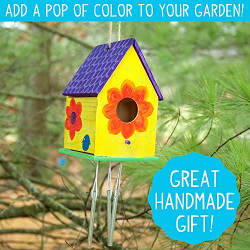 Made By Me Build & Paint Your Own Wooden Toys, DIY Wood Craft Kit, Easy to Assemble, Birdhouse - style: Bird House