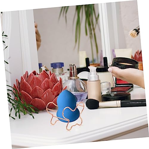 4pcs Makeup Sponge Holder Beauty Egg Drying Rack Powder Puff Container Reusable for Home Store