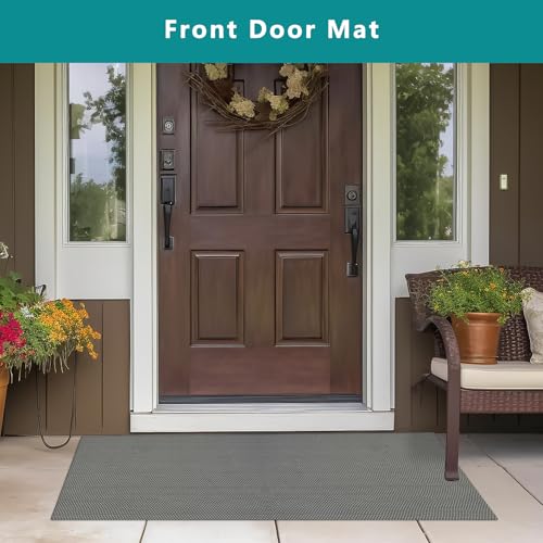 WochiTV Non Slip Drainage Mats PVC Pool Floor Mat 0.23'' Thick Outdoor Indoor Parking Space Mat for Bathroom Garage Basement Backyard Commercial Kitchen 3x3.3Ft, Grey - color: Grey, size: 3 x 3.3 ft