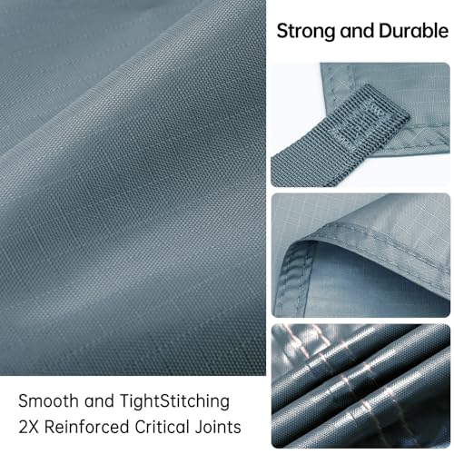 FREE SOLDIER Waterproof Camping Tarp Shelter Awning | Lightweight, Compact, Quick Setup, Waterproof Sun Shelter Campingtarp,For Backpacking, Beach, Travel and Outdoor Activities - color: Blue Gray 10×10.5ft