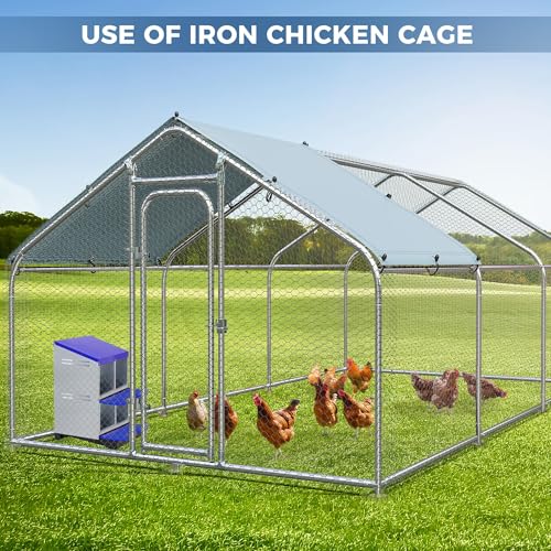 4 Hole Chicken Nesting Boxes, Weatherproof Galvanized Steel Chicken Egg Laying Box with Automatic Rollout Egg Collection, 2-in-1 Handle Perch, Easy Clean & Quick Assemble for Chicken Coop - color: Blue, size: 4 holes 2 layers