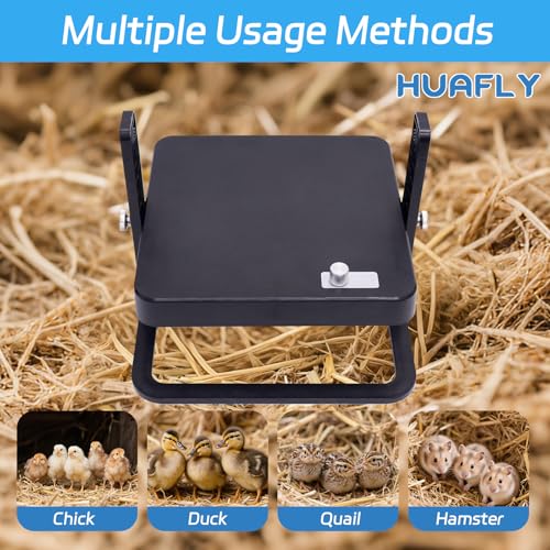 HUAFLY Brooder Plate,10" x 10" Temperature Adjustable Brooder Plate for Chicks Ducks,Energy-Saving Chick Heat Plate, Stable Heating Chicken brooder