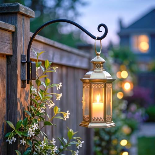 Lifyzoon Swivel Plant Hanger Outdoor: 22Inch 80lbs Heavy Duty Bracket Hook | 80 Lbs Capacity for Large Flower Baskets Bird Feeders Lanterns, Rust-Proof Iron Mount, 180°Smooth Swivel, Hardware Included - size: 22 Inch