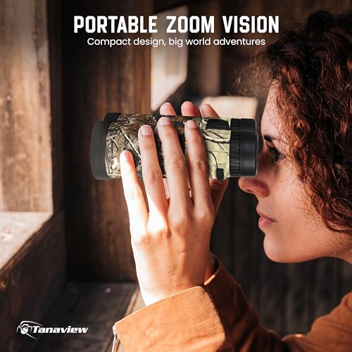 10X42 Compact Binoculars for Adults - Long Distance, High Powered Binoculars with Travel Case - Extra Bright Light & Large Field of View - Lightweight, Water & Fog Proof, Hunting, Bird Watching