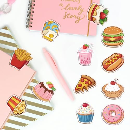 MAYJOYDIY 24Pcs 12 Styles Snack Beverage Acrylic Chip Clips Hot Dog Hamburger French Fries Bag Sealer Sealing Closures Cute Donut Popcorn Pizza Bag Clips for Food Storage Airtight Seal Grip - style: Snack Beverage