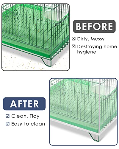 Bissap Bird Cage Seed Catcher, Universal Birdcage Net Nylon Adjustable Elastic Band Stretchy Skirts Mesh Cover for Parrot Cage Seed Guard (Not Include Birdcage)- White - color: White