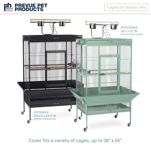 Prevue Pet Products Large Bird Cage Cover - 12505 Black 36" L x 24" W x 49" H - size: 36.0"L x 24.0"W x 49.0"H