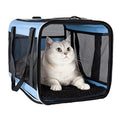 Soft Pet Carrier for Large and Medium Cats, 2 Kitties, Small Dogs. Easy to Get Cat in, Great for Cats that Don't Like Carriers (Blue) - color: Blue